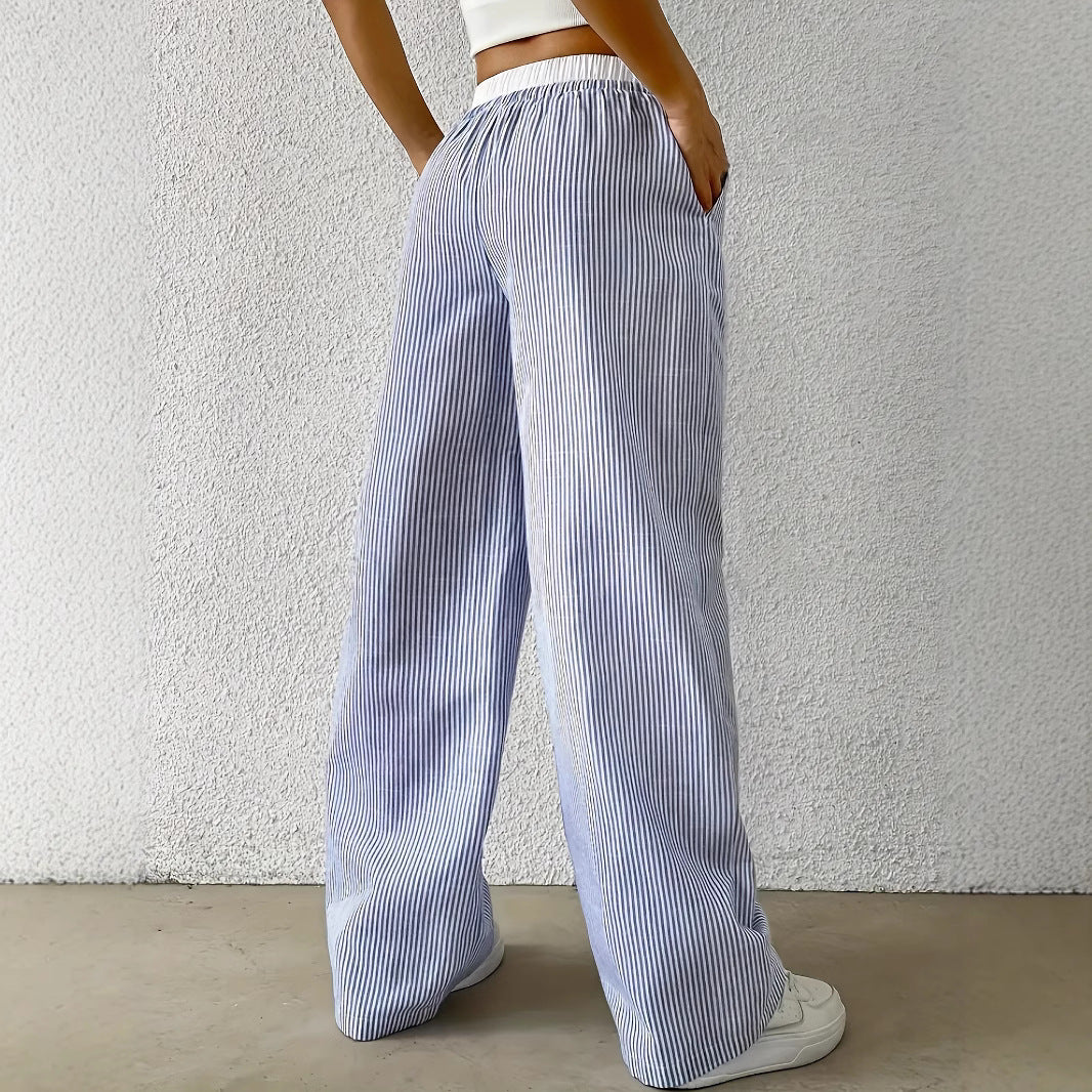 Striped Straight Trousers